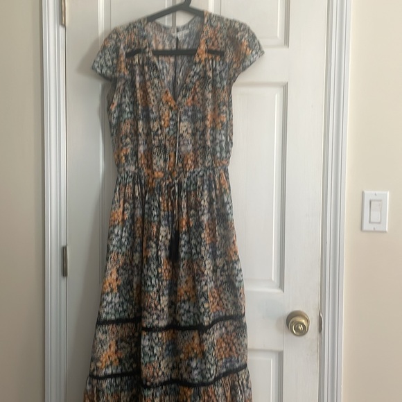 American Eagle Floral Maxi Dress - Orange and Black - Picture 2 of 7